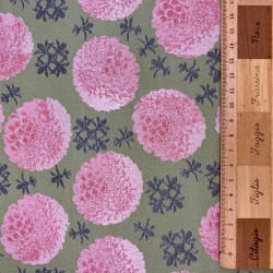 Ткань жаккард с цветочным рисунком