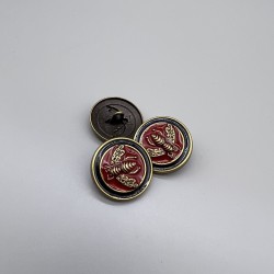 Пуговицы металлические с красной и синей эмалью