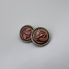 Пуговицы металлические с красной и синей эмалью