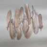 Перья натуральные розово-бежевые , 10 штук