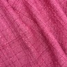 Твид однотонный классический цвета светлой фуксии с блестящей нитью в тон