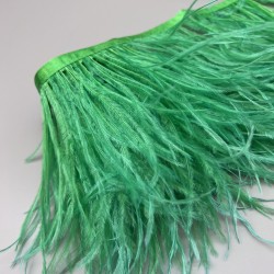 Перья натуральные, ярко-зеленые, 11 см