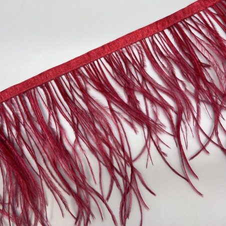 Перья натуральные, вишневые, 11 см
