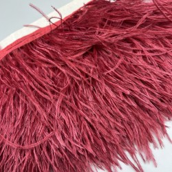 Перья натуральные, вишневые, 11 см