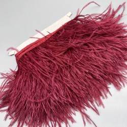 Перья натуральные, вишневые, 11 см