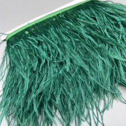 Перья натуральные, изумрудные, 11 см