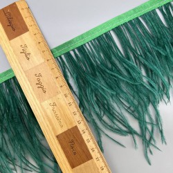 Перья натуральные, изумрудные, 11 см