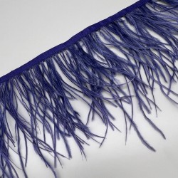 Перья натуральные, васильково-синие, 11 см