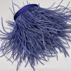 Перья натуральные, васильково-синие, 11 см