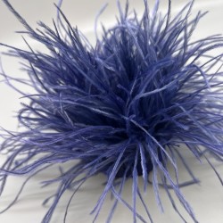 Перья натуральные, васильково-синие, 11 см