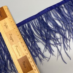Перья натуральные, васильково-синие, 11 см
