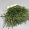 Перья натуральные, травянисто-зеленые, 11 см