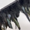 Перья натуральные, зеленовато- черные, 15 см