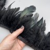 Перья натуральные, зеленовато- черные, 15 см