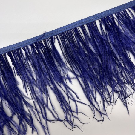 Перья натуральные, ярко-синие, 11 см