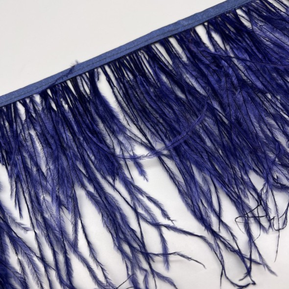 Перья натуральные, ярко-синие, 11 см