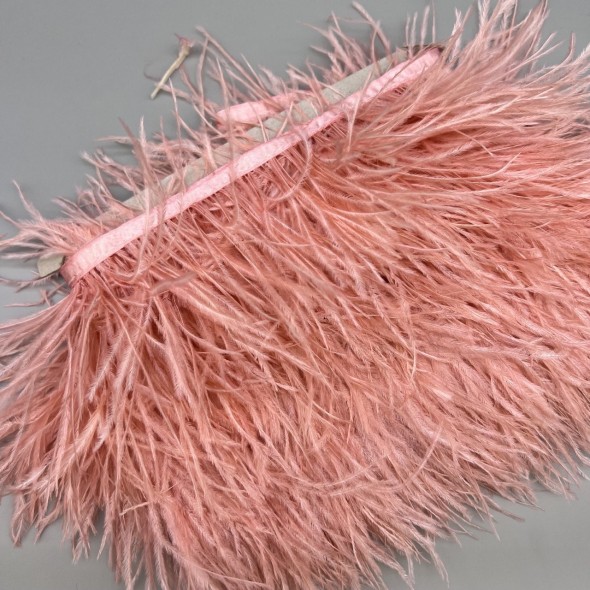 Перья натуральные, кораллово-розовые, 9 см