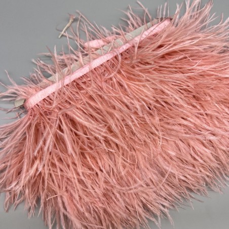 Перья натуральные, кораллово-розовые, 9 см