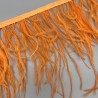 Перья натуральные, ярко-оранжевые, 11 см