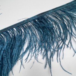 Перья натуральные, темно-бирюзовые,11 см