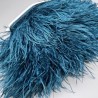Перья натуральные, темно-бирюзовые,11 см