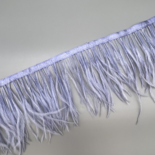 Перья натуральные, сиреневые, 9 см