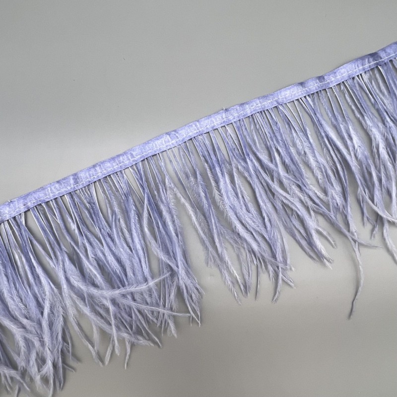 Перья натуральные, сиреневые, 9 см