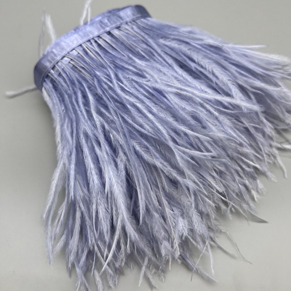 Перья натуральные, сиреневые, 9 см