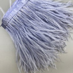 Перья натуральные, сиреневые, 9 см