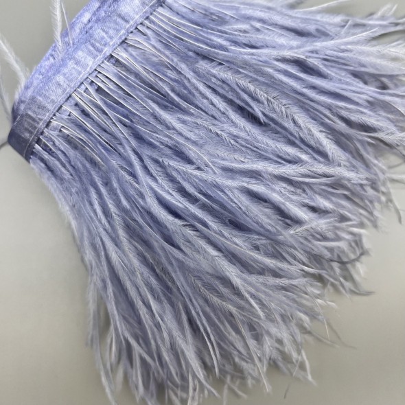 Перья натуральные, сиреневые, 9 см