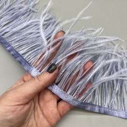 Перья натуральные, сиреневые, 9 см