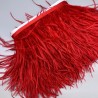 Перья натуральные, ярко-красные, 11 см