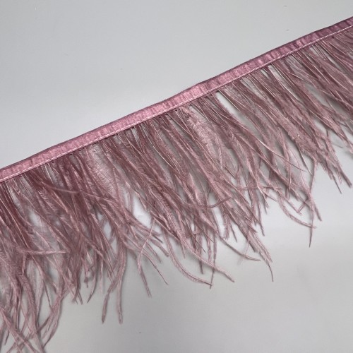 Перья натуральные, брусничные, 9 см