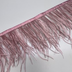 Перья натуральные, брусничные, 9 см