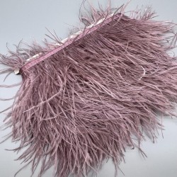 Перья натуральные, брусничные, 9 см