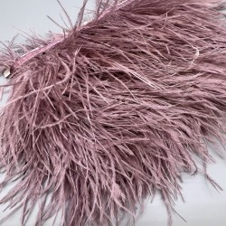 Перья натуральные, брусничные, 9 см