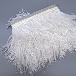 Перья натуральные, экрю, 11 см