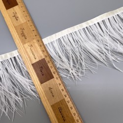Перья натуральные, экрю, 11 см