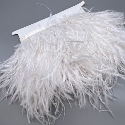 Перья натуральные, молочные, 11 см