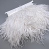 Перья натуральные, молочные, 11 см
