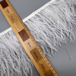 Перья натуральные, молочные, 11 см