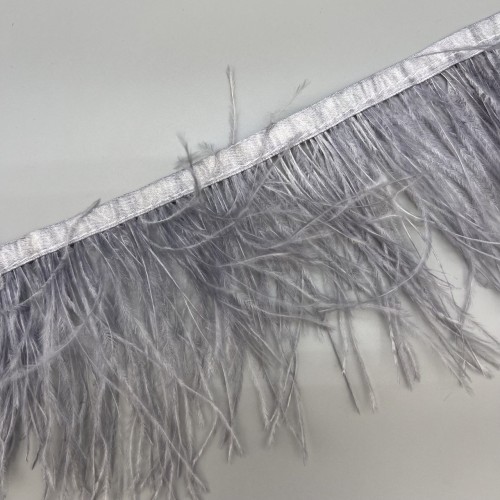 Перья натуральные, серый холодный, 9 см
