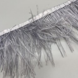 Перья натуральные, серый холодный, 9 см
