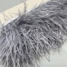 Перья натуральные, серый холодный, 9 см