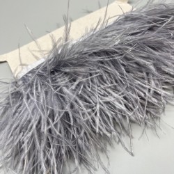 Перья натуральные, серый холодный, 9 см