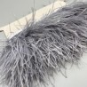 Перья натуральные, серый холодный, 9 см