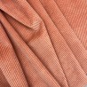 Ткань вельвет для одежды, хлопковый, коралловый