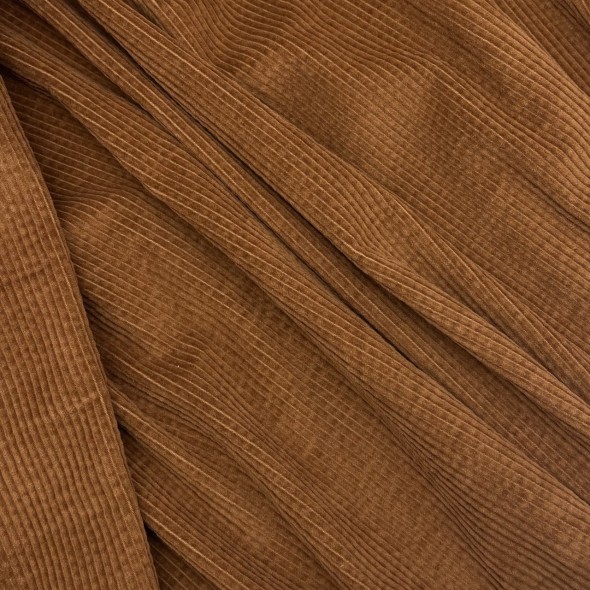 Ткань вельвет для одежды, хлопковый, рыжий