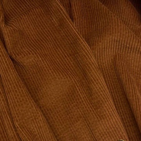 Ткань вельвет для одежды, хлопковый, рыжий