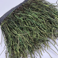 Перья натуральные, блестящий зеленый, 15 см